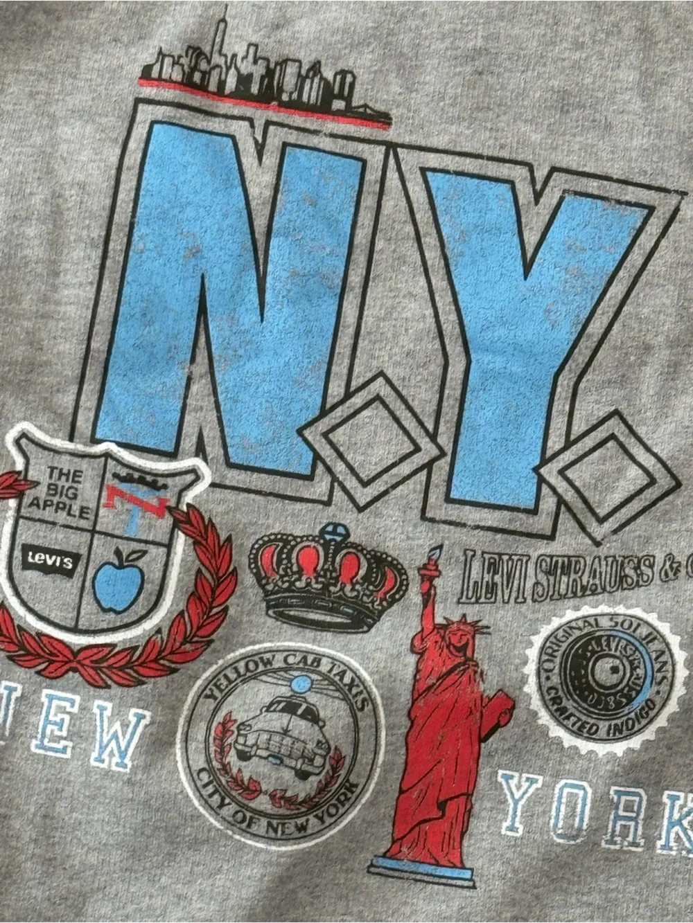 Levi’s New York City Graphic Gray Crewneck Medium